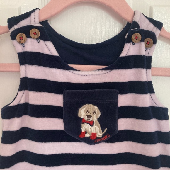 Jasper Conran Junior J velour overalls, size 3-6 months - Picture 2 of 11